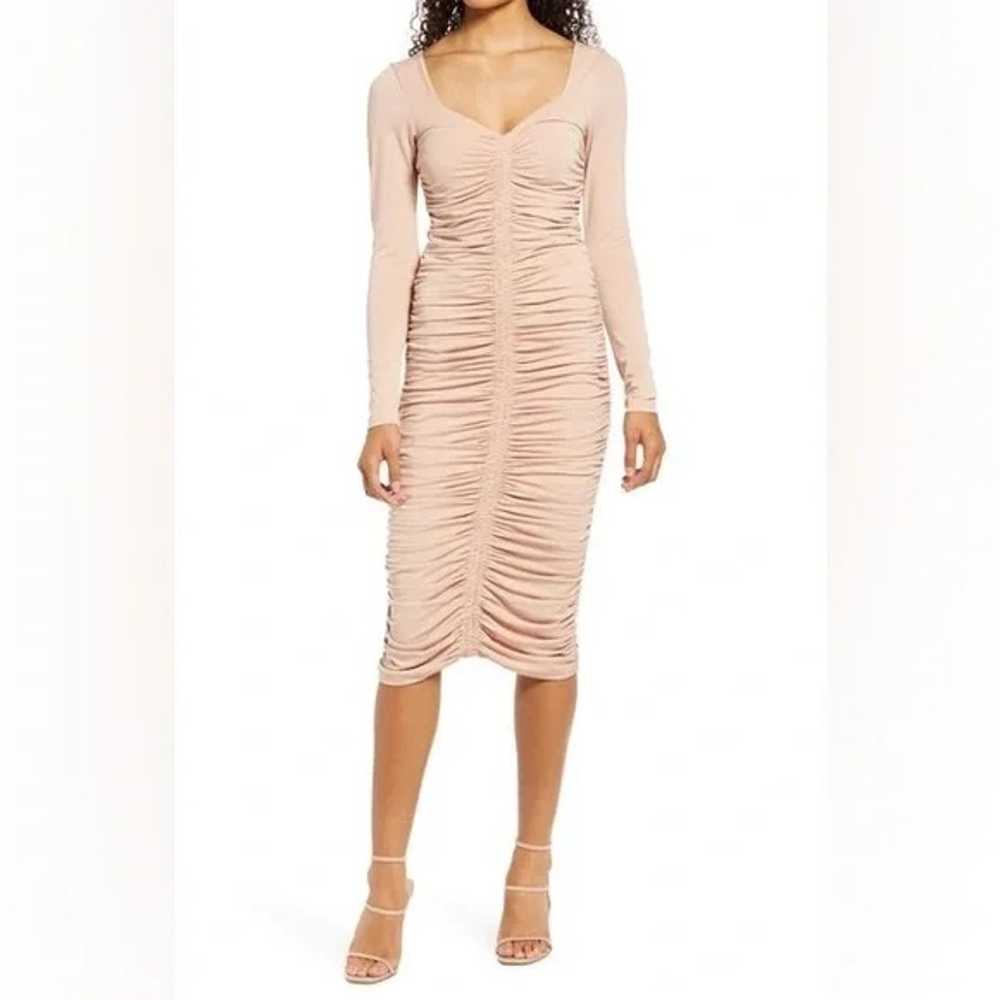 Rachel Parcell Ruched Bodycon Long Sleeve Midi Dr… - image 2