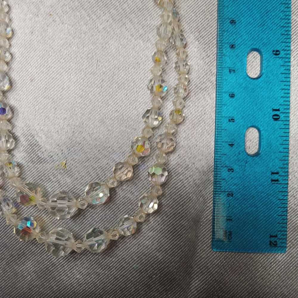 Vintage Glass Crystal Carnival Beaded Necklace - image 4