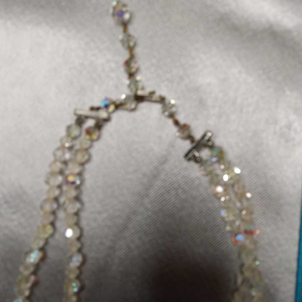 Vintage Glass Crystal Carnival Beaded Necklace - image 5