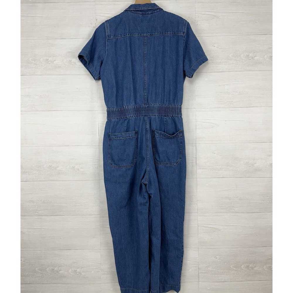 J.Crew Denim Jumpsuit Women Size 10 Blue Jean Sho… - image 4