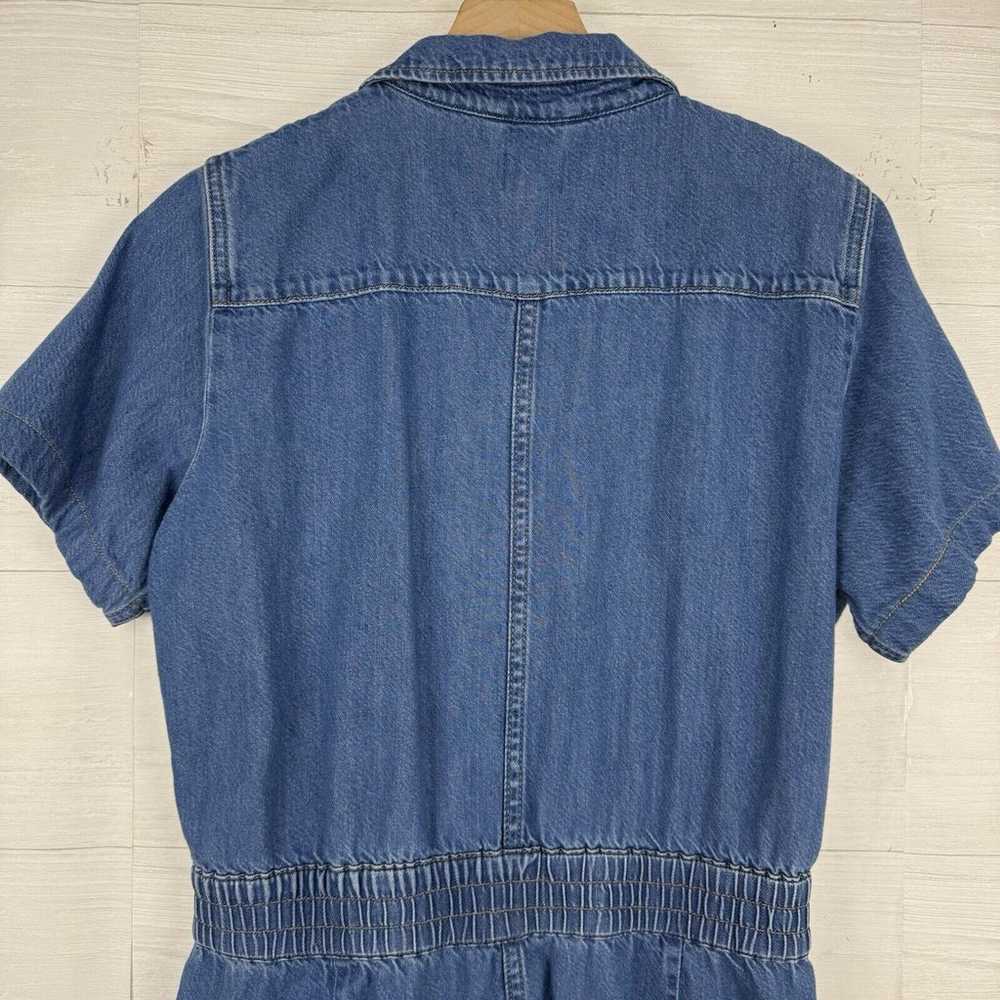 J.Crew Denim Jumpsuit Women Size 10 Blue Jean Sho… - image 5