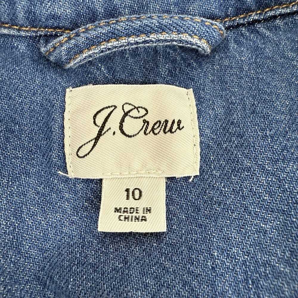 J.Crew Denim Jumpsuit Women Size 10 Blue Jean Sho… - image 7