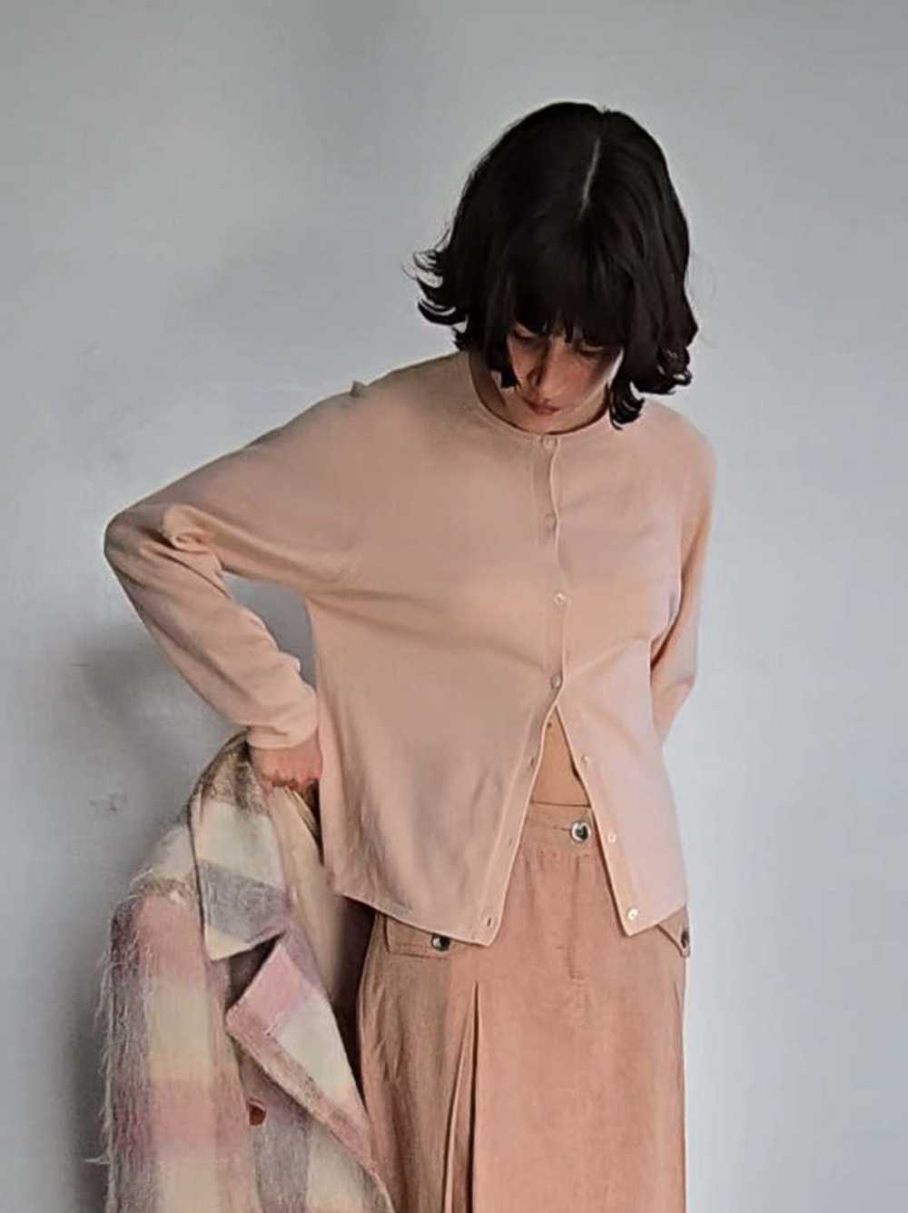 Cashmere Cardigan - Peach - image 1