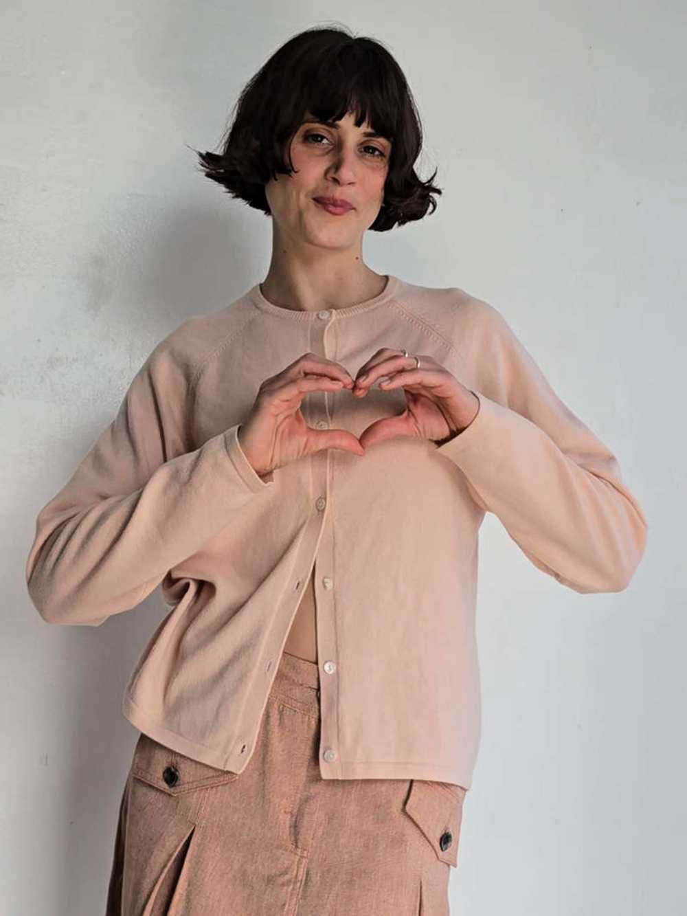 Cashmere Cardigan - Peach - image 2