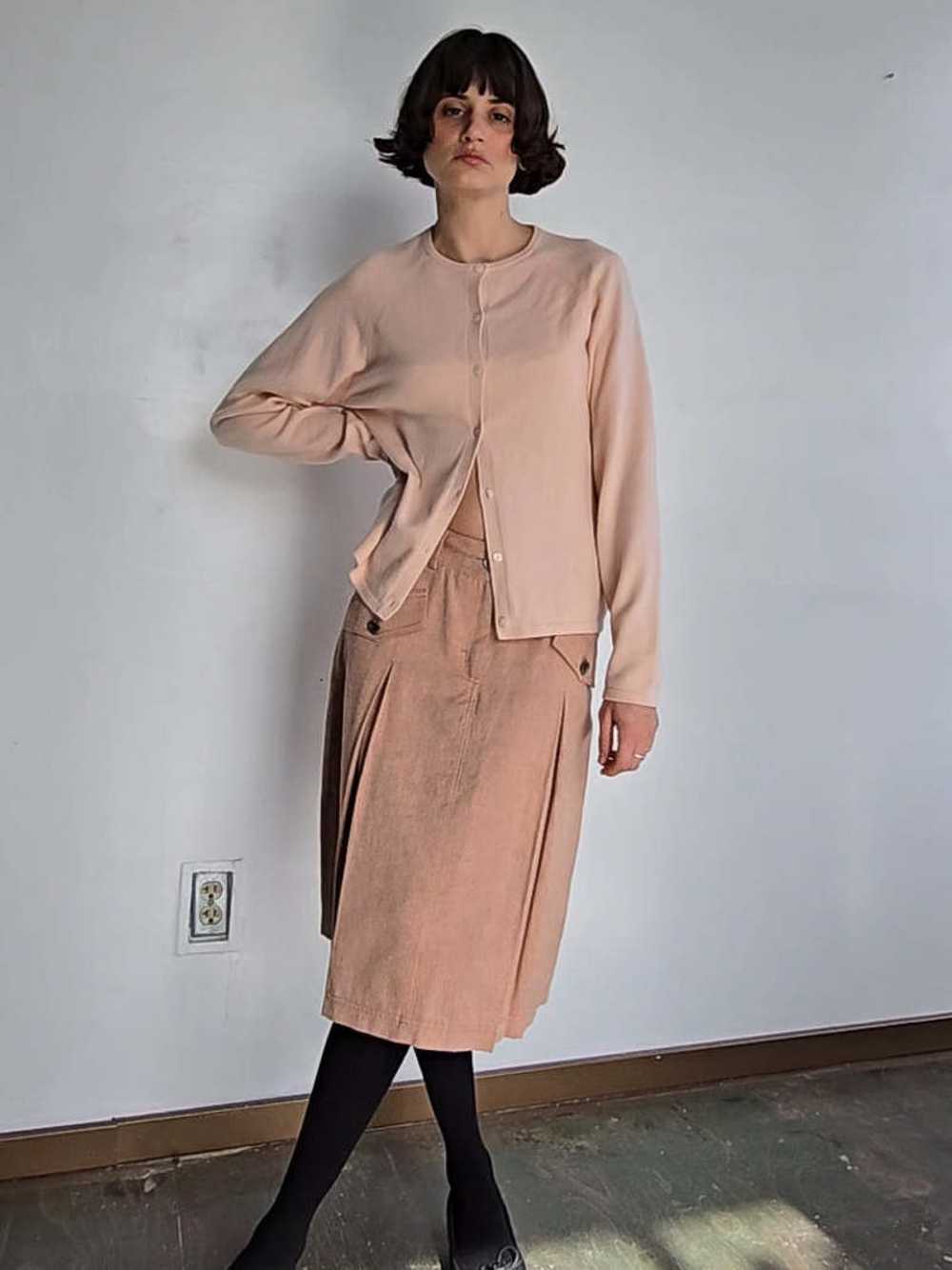 Cashmere Cardigan - Peach - image 3