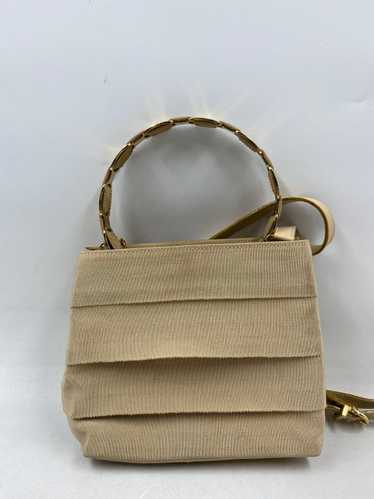 Authentic Salvatore Ferragamo Beige Canvas Tote Ba