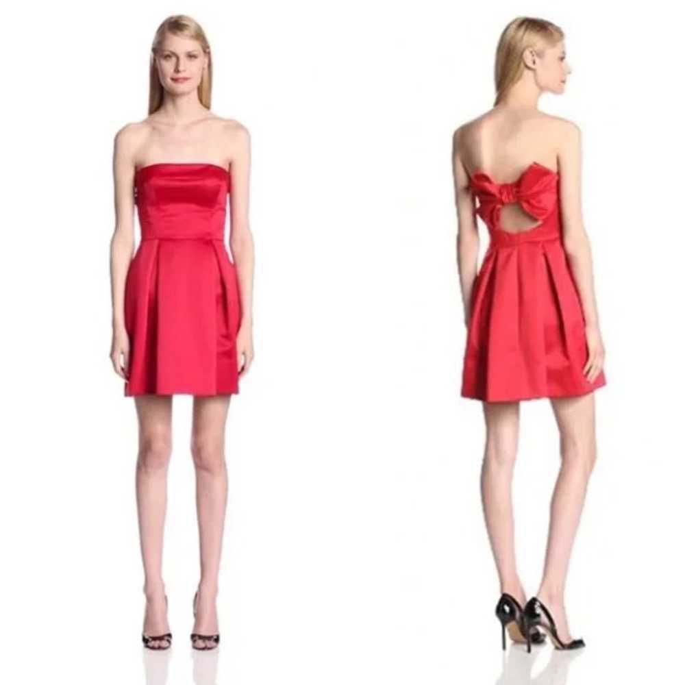 Jill Stuart Strapless Mini Dress, Red, Back Cut O… - image 1