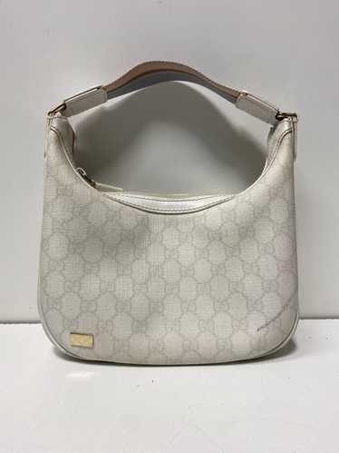 AUTHENTIC Gucci Vintage Linen White Hobo Bag