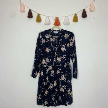 La Petite Francaise Navy Blue Floral Print Dress M