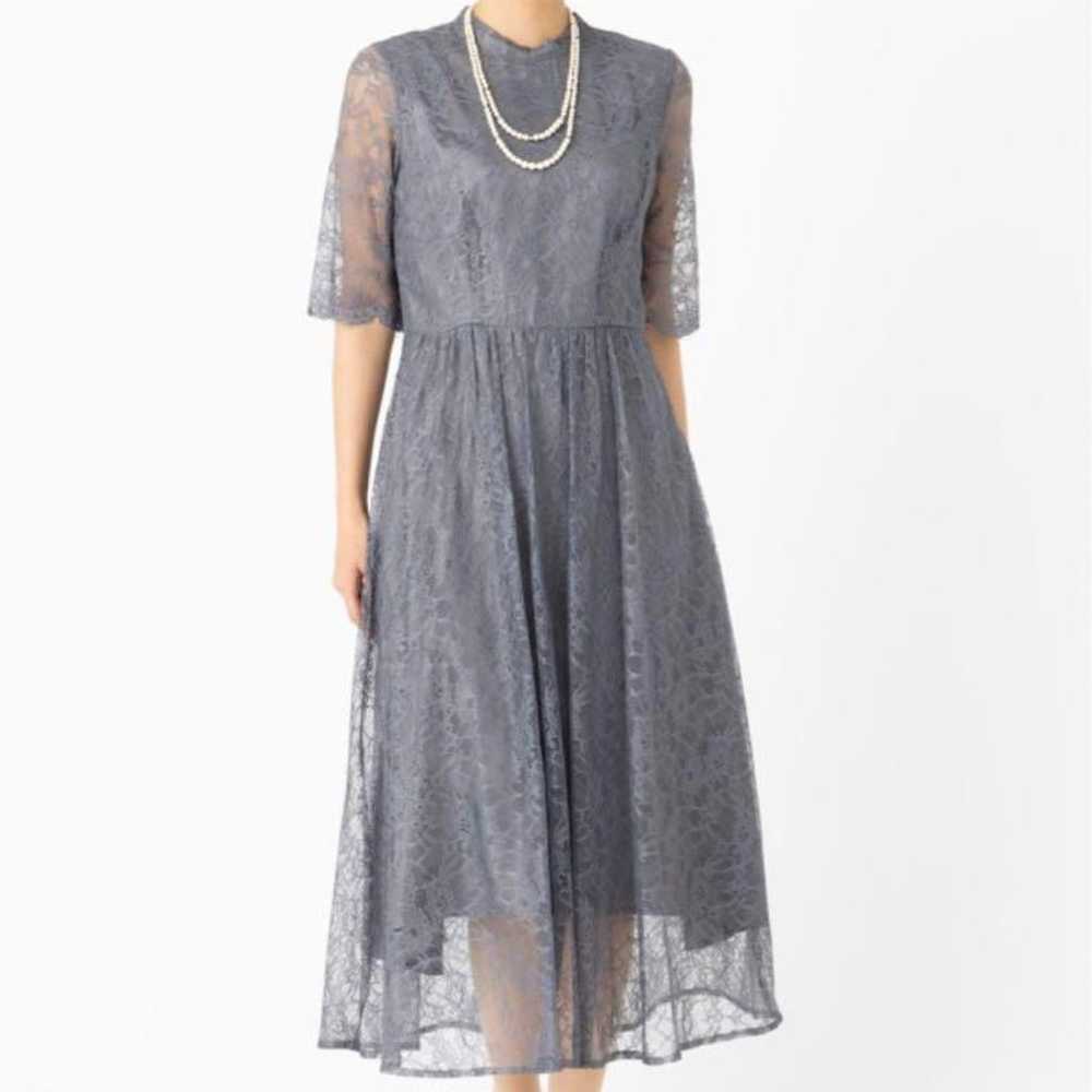 Aimer Gray Occasion Dress - All Lace - image 2