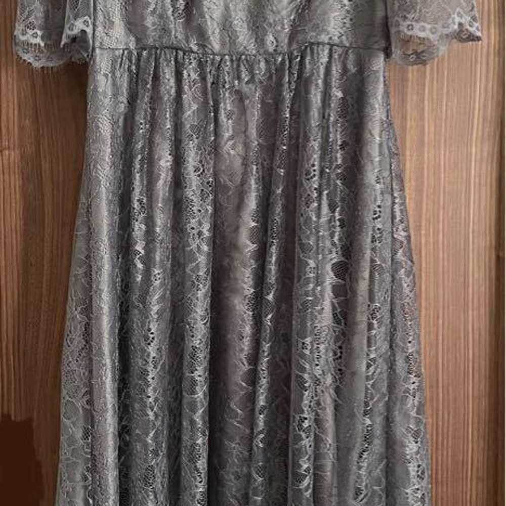 Aimer Gray Occasion Dress - All Lace - image 9