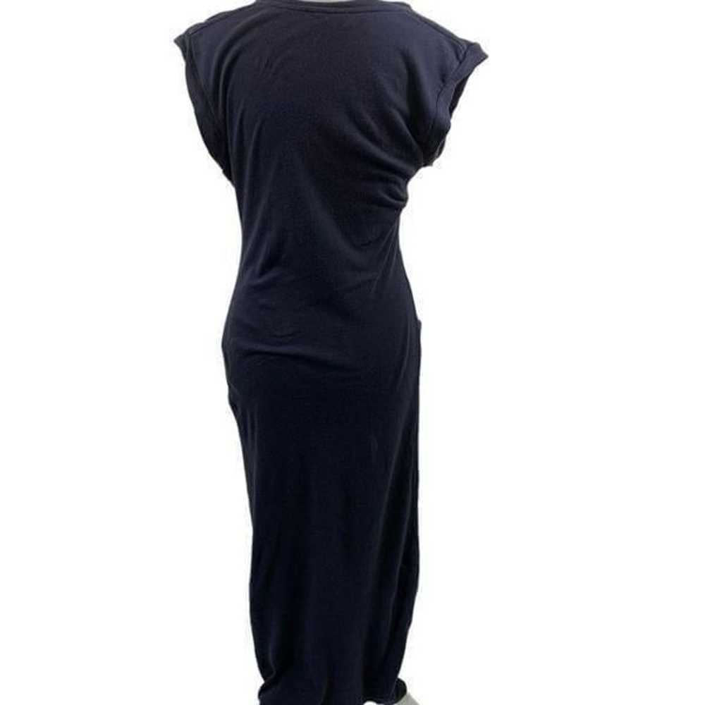 IRO Navy Cotton Sleeveless Maxi Dress Size L - image 2