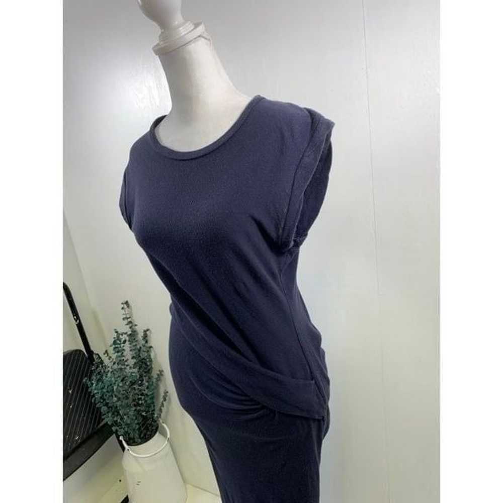 IRO Navy Cotton Sleeveless Maxi Dress Size L - image 5