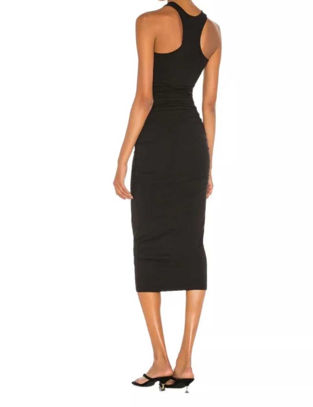 Michael Stars Black Side Ruched Racerback Midi Co… - image 3