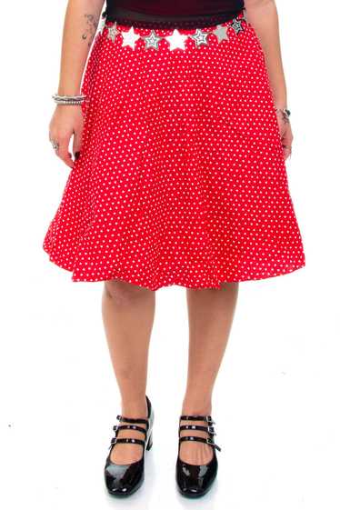 Vintage 90's Red Hearts Puffy Skirt - M/L