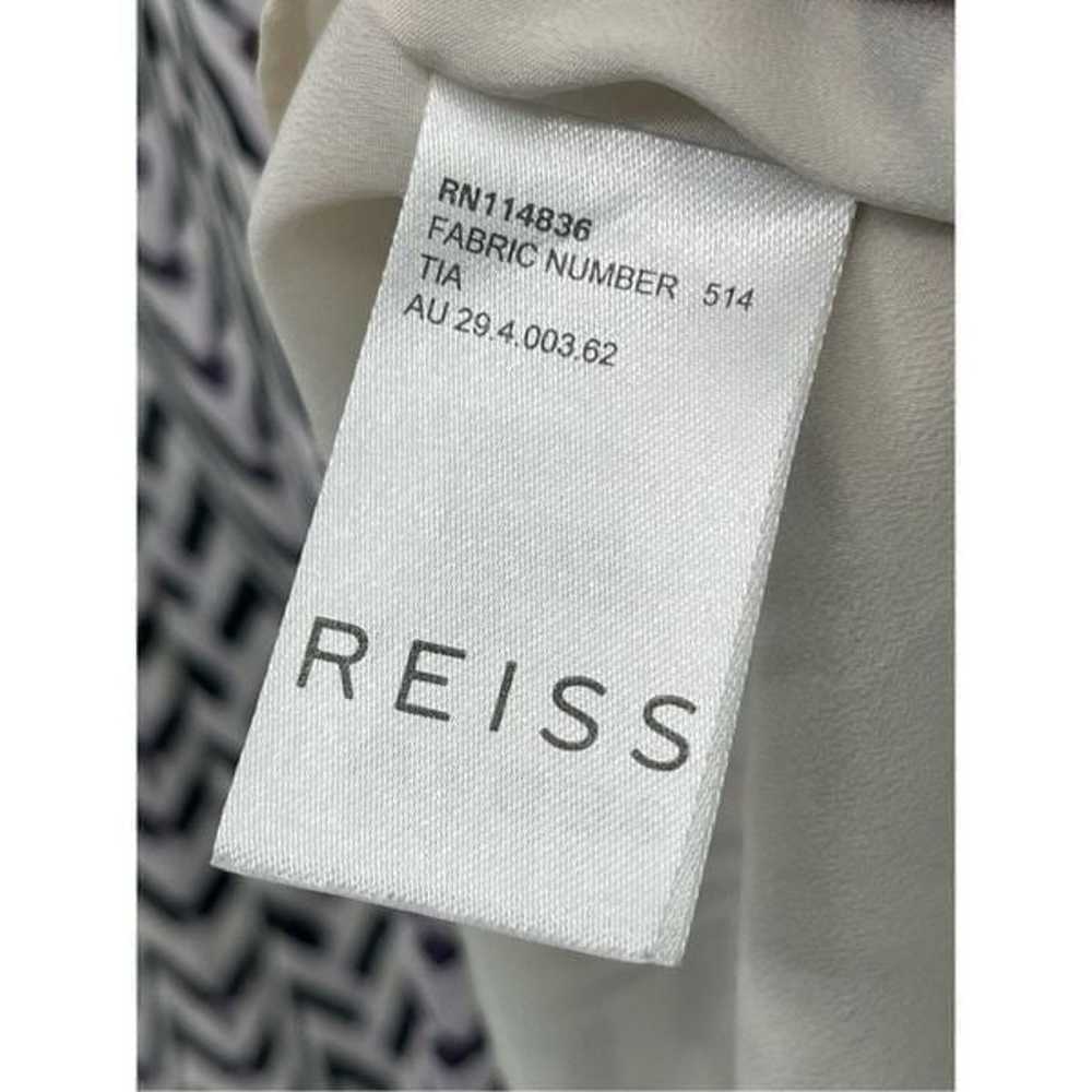 Reiss Dress Silk Women Medium Purple Black White … - image 7