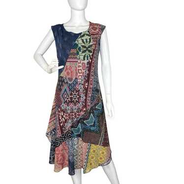 Desigual Size XL Monica Patchwork Sheath Cap Sleev