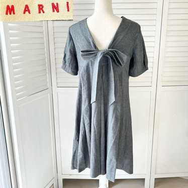 MARNI Back Ribbon Dress Short Sleeve Plus Size XL… - image 1