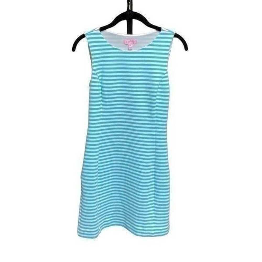 Lilly Pulitzer Blue Striped Sleeveless Dress Size… - image 1