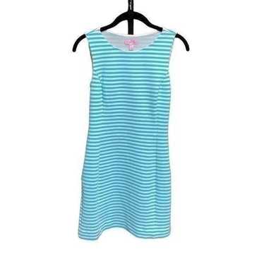 Lilly Pulitzer Blue Striped Sleeveless Dress Size… - image 1