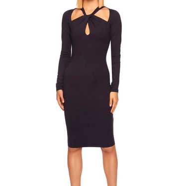 SUSANA MONACO black cut out long sleeve dress