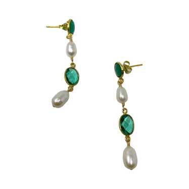 Presley Oldham Apatite and Quartz Drop Earrings