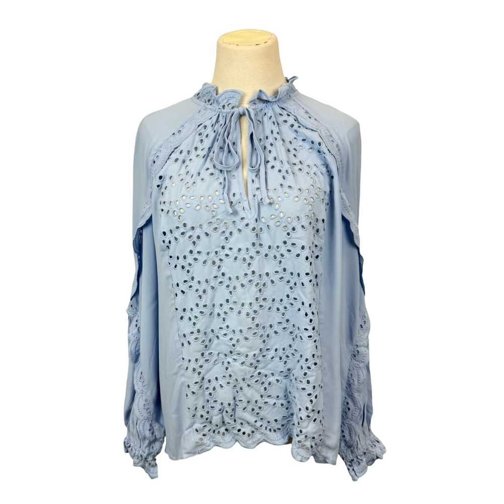 Reiss Flora Broderie Scalloped Blouse - image 1