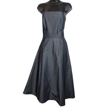 Banana Republic Strapless Blue Dress Italy Tea Le… - image 1