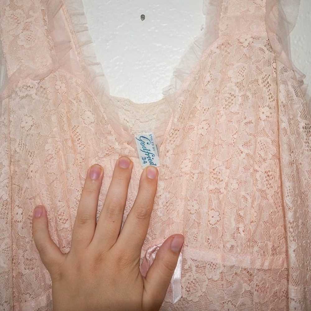 Vintage Light Pink 1940s Nightgown - image 3