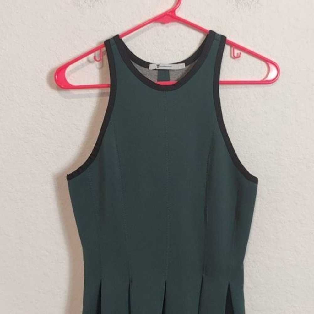 T by Alexander Wang Green Sleeveless Pleated Mini… - image 2