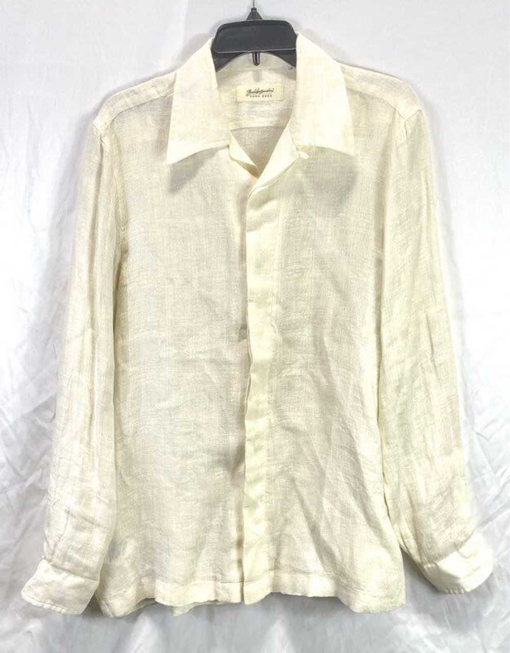 Baldessarini Hugo Boss Mens Ivory Linen Long Slee… - image 1