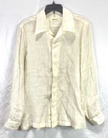 Baldessarini Hugo Boss Mens Ivory Linen Long Slee… - image 1