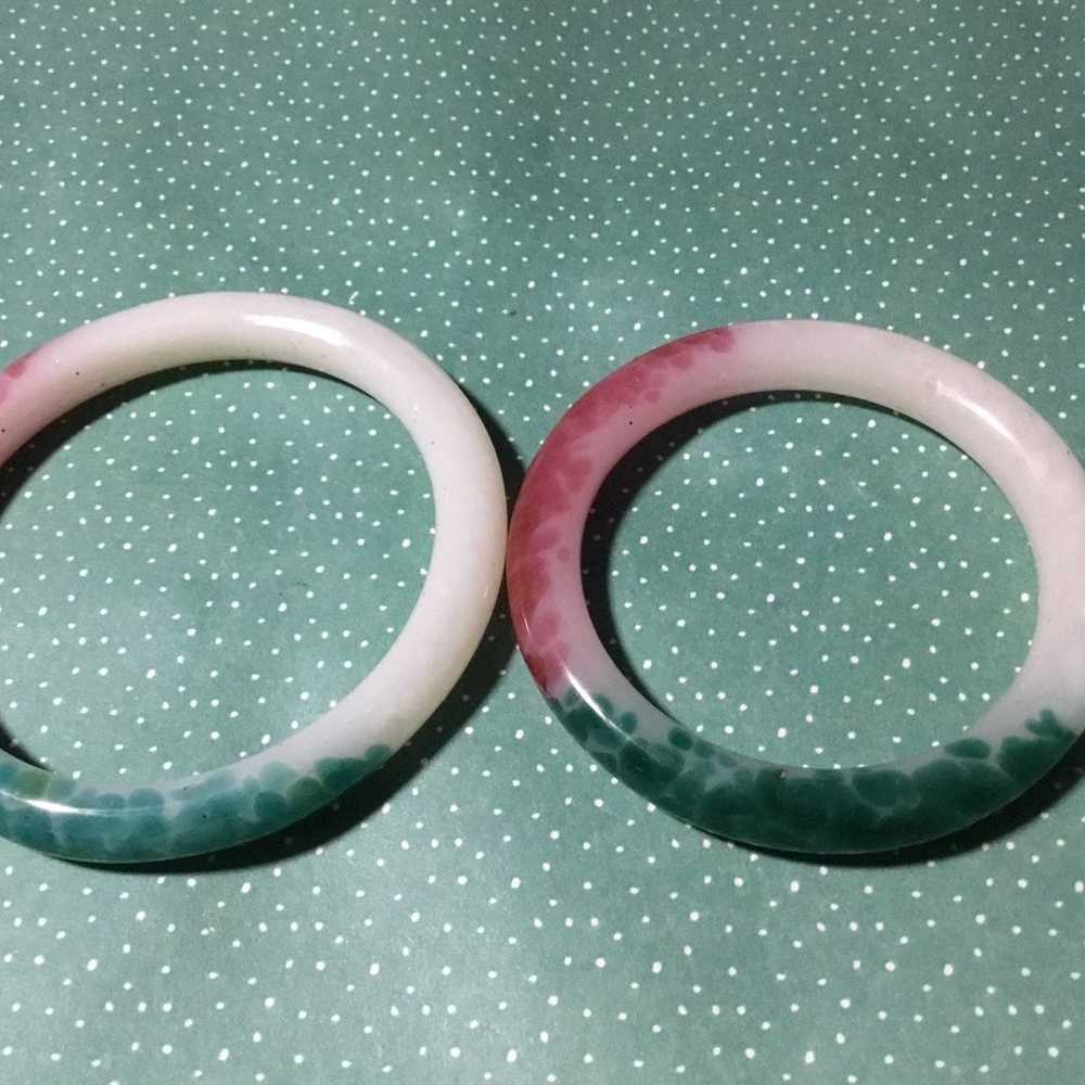 2 peking glass childrens bracelets - image 4