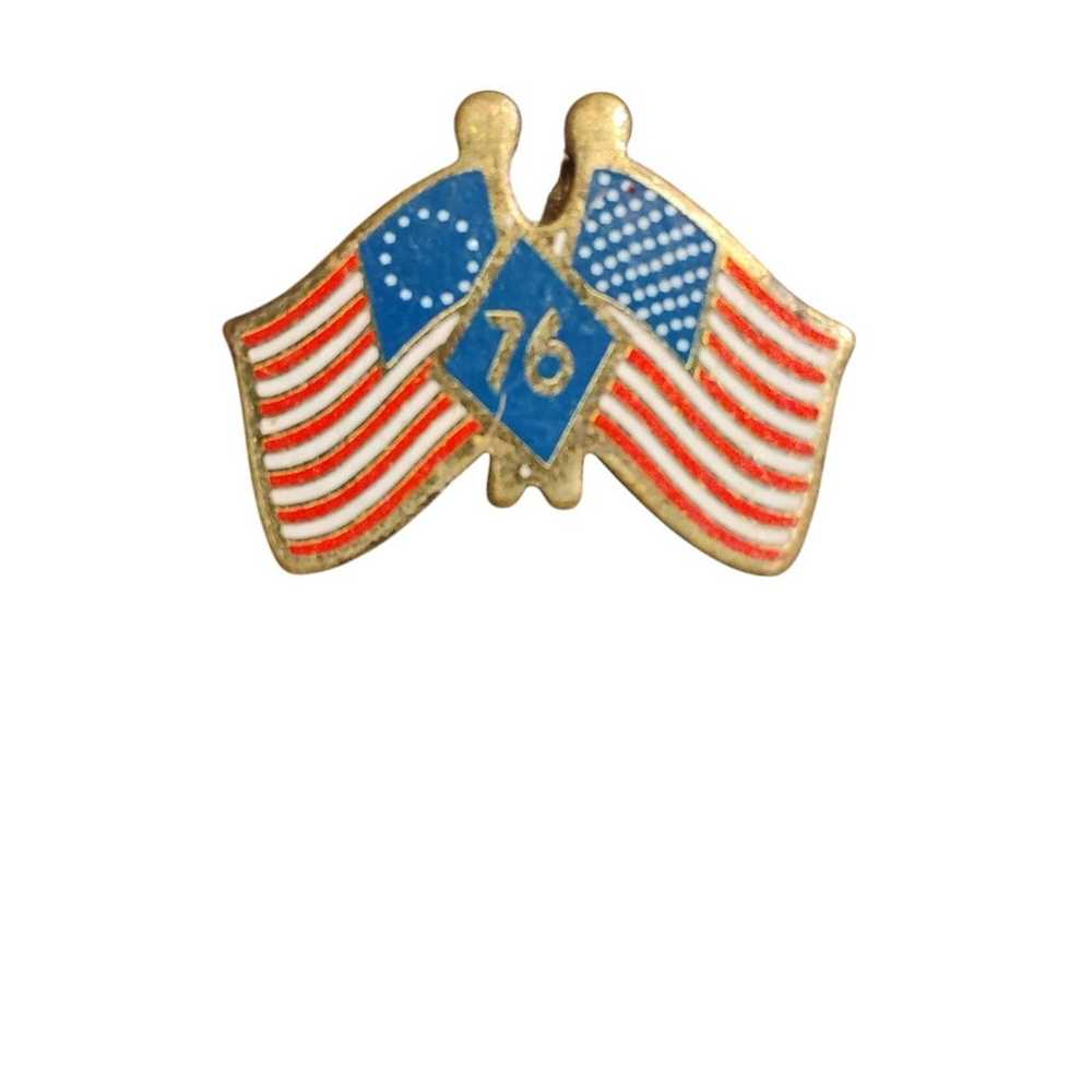 Vintage American flag pin - image 1