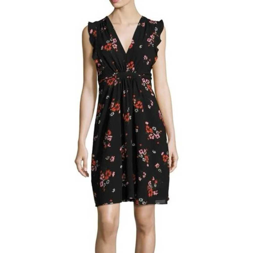 Rebecca Taylor Marguerite Black Floral Silk Blend… - image 1