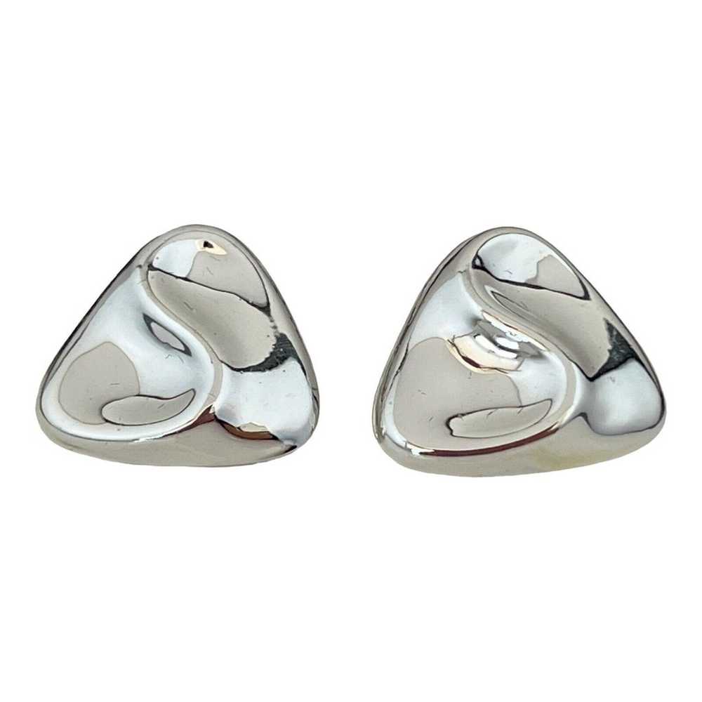 Vintage Earrings Silver Tone Lightweight Pierced … - image 2