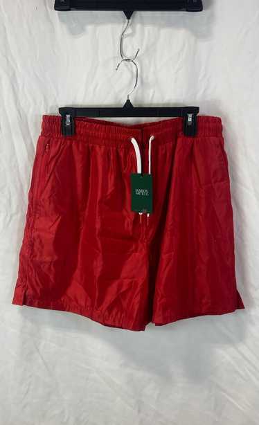 NWT Maison Article Mens Red Zipped Pockets Drawstr