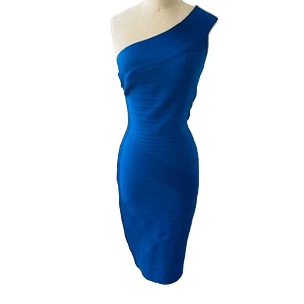 Dress the Population Blue One Shoulder Fitted Dre… - image 3