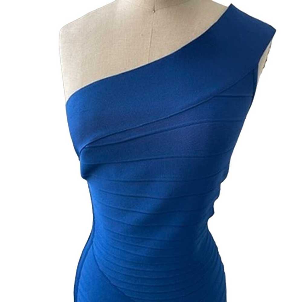 Dress the Population Blue One Shoulder Fitted Dre… - image 5