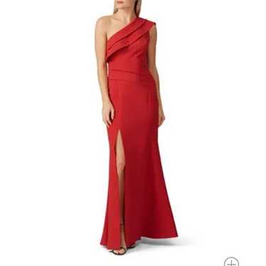 C/MEO Collective Red Fragment one shoulder gown m… - image 1