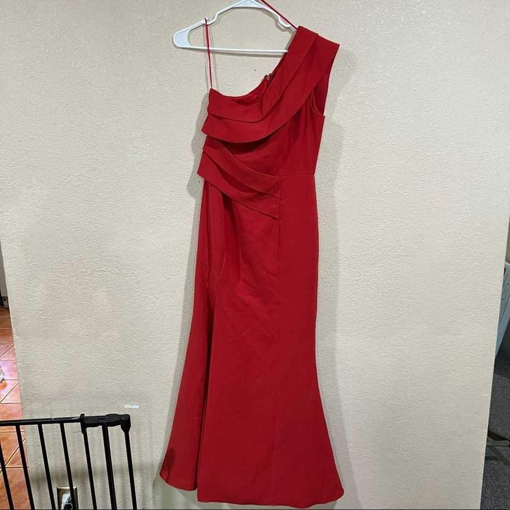 C/MEO Collective Red Fragment one shoulder gown m… - image 2