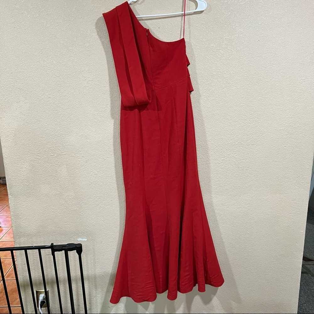 C/MEO Collective Red Fragment one shoulder gown m… - image 7