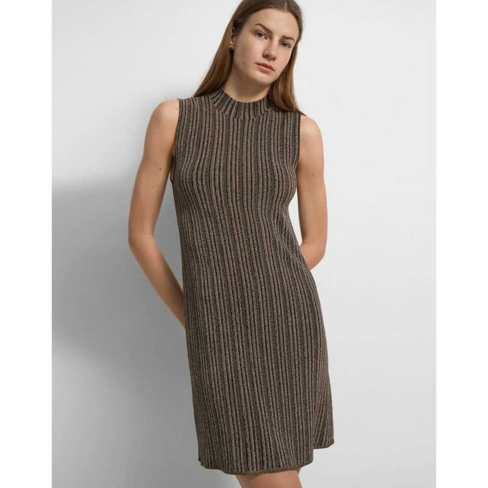 Theory Sleeveless Stretch Knit Mockneck Mini Dres… - image 2