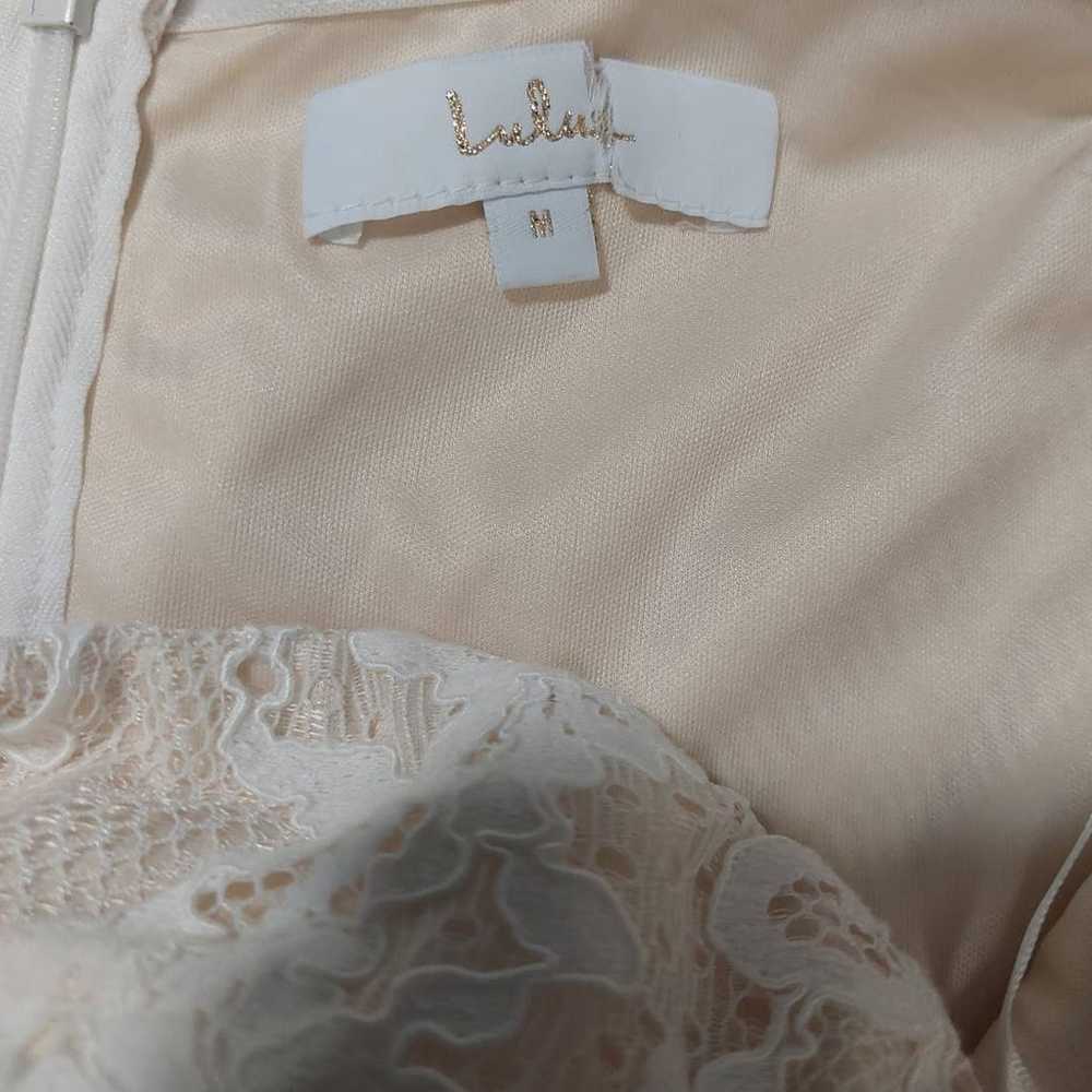 LULU'S Sz M Promise My Heart White Lace Strapless… - image 6