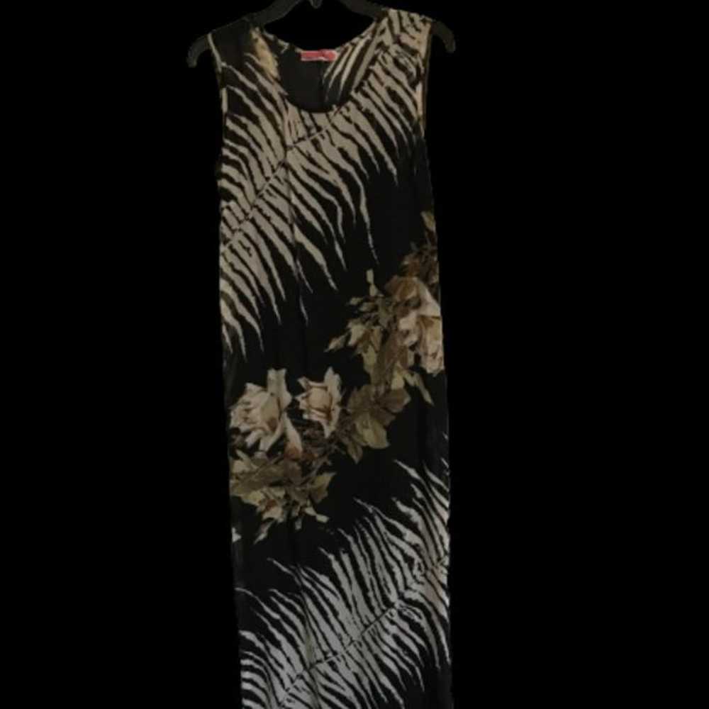 FUEGO Classic Sheath Dress in Black and Tan Size M - image 6