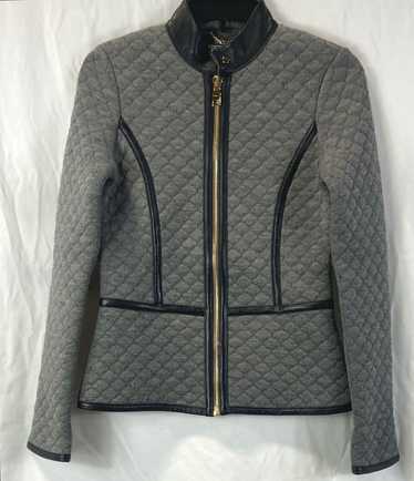 Salvatore Ferragamo Gray Textured Jacket - Size Sm