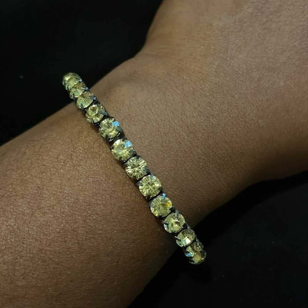 Crystal-like Rhinestone Stretchy Bracelet - image 1