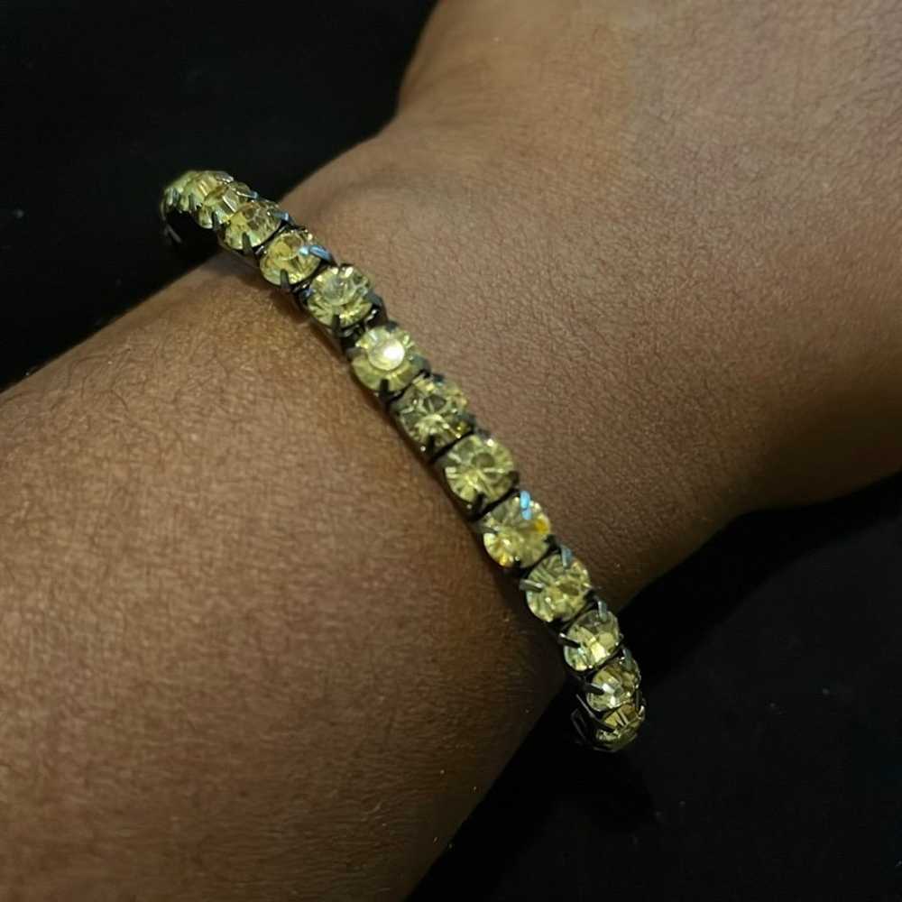 Crystal-like Rhinestone Stretchy Bracelet - image 2