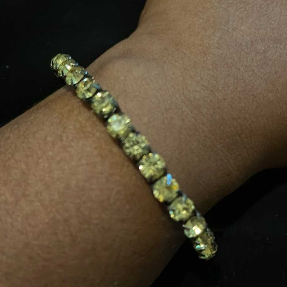 Crystal-like Rhinestone Stretchy Bracelet - image 3