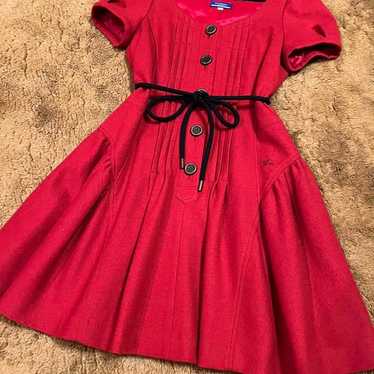 Burberry Blue Label Cute Puff Sleeve Flared Dress 